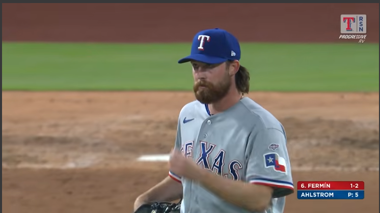 Robbie Allstrom making his Major League debut with dynamic pitch.