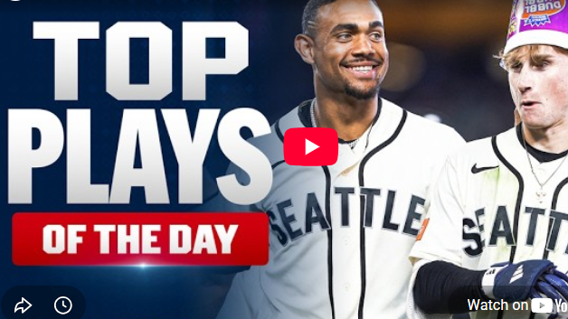 Colt Emerson walk-off highlights, Seattle players smiling in game.