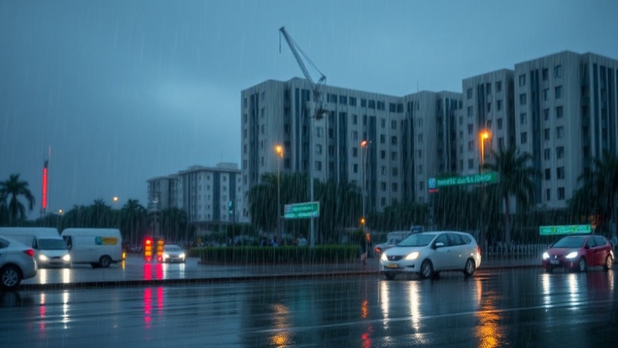 Heavy rainfall in Dallas during storm warnings and North Texas weather alerts.