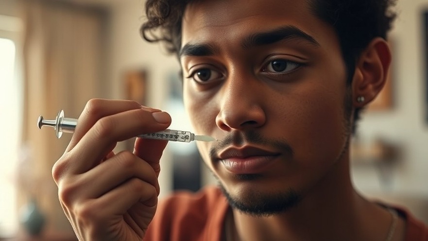 Person administering injection for unapproved Retatrutide weight loss drug.