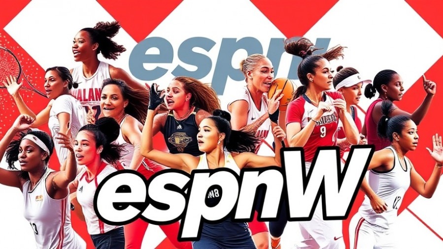 Dynamic collage of female athletes celebrating espnW, highlighting NFL and college basketball news.