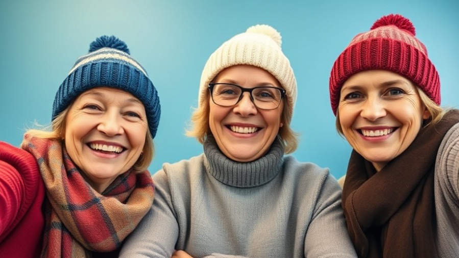 Three joyful senior women embracing community spirit in San Antonio, smiling for a selfie.
