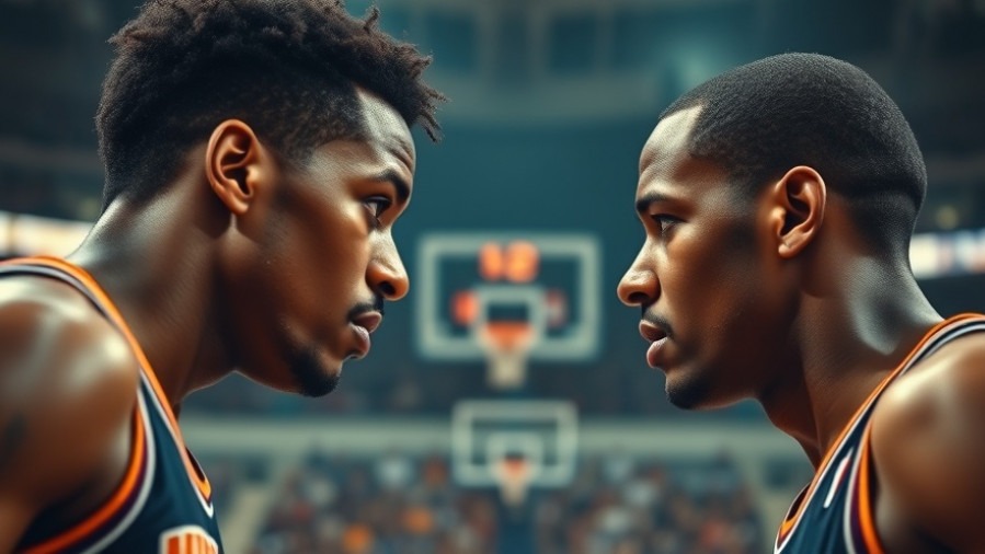 Intense NBA basketball highlights with Luka Dončić in focused face-off.