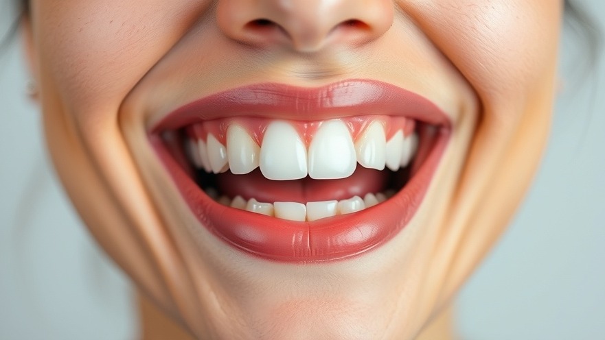 Smiling with white teeth, showcasing oral hygiene tips for seniors' mental wellness.
