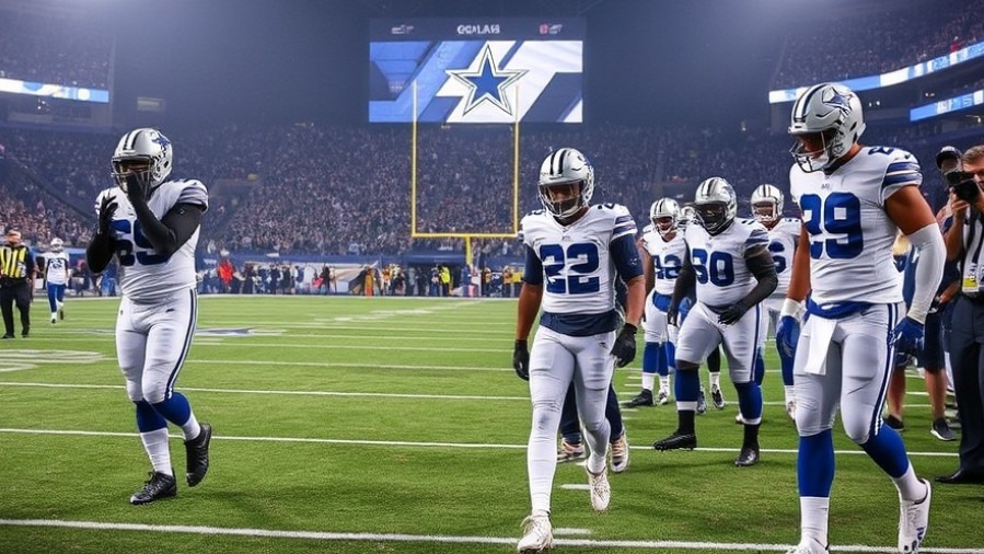 Dejected Dallas Cowboys players leave the field after Monday Night Football loss