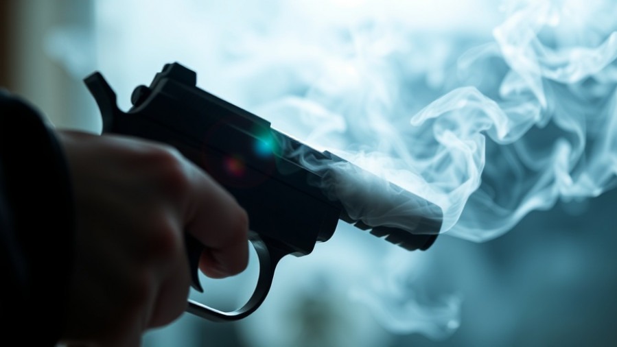 Smoking gun symbolizing homicide investigation in Austin, highlighting crime trends.