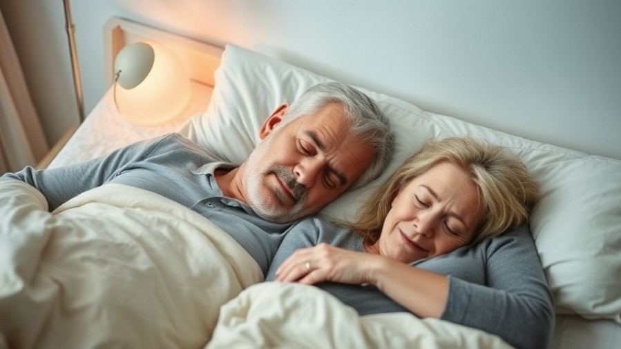 A senior couple peacefully sleeping, showcasing natural sleep remedies for older adults.