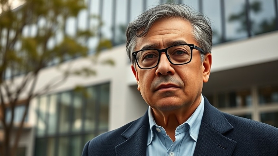 Serious Hispanic man exemplifying police leadership in internal investigations for community safety in Bellaire.