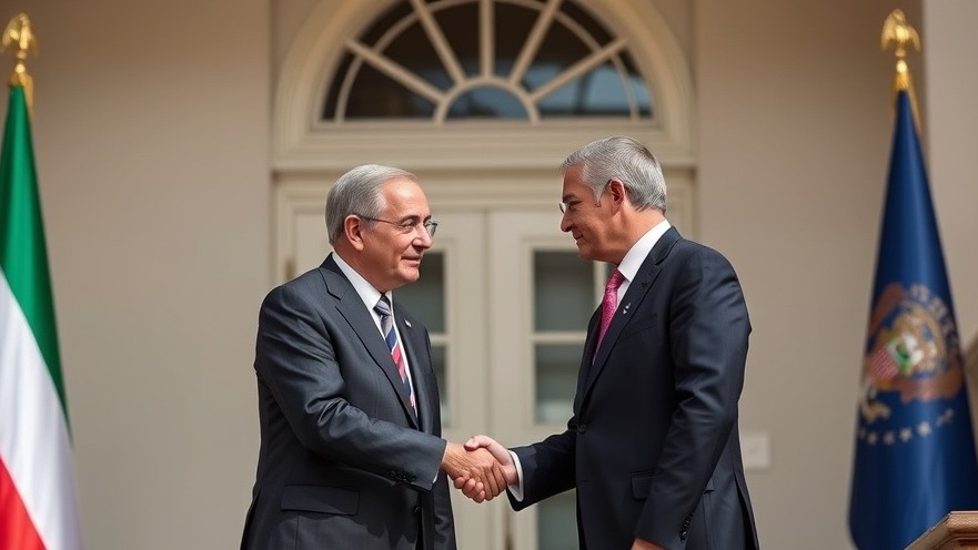 Diplomats shaking hands over Middle Eastern diplomacy and hostage release agreement