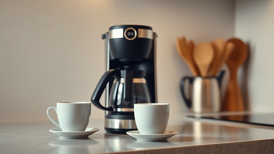 Coffee maker on a kitchen counter, showcasing a healthy morning routine.