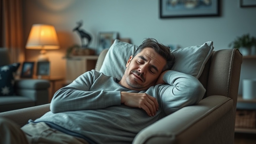 Older man peacefully sleeping in chair, embodying healthy aging lifestyle.