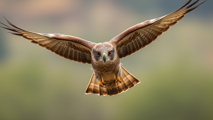Falcon diving with claws extended, showcasing urban wildlife in Houston's ecosystem.