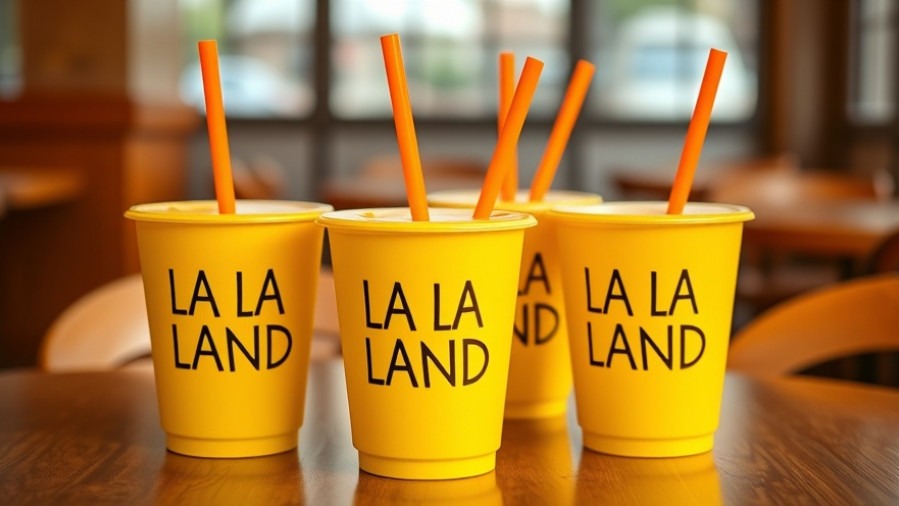 Vibrant takeaway cups at San Antonio food festivals, supporting local businesses.