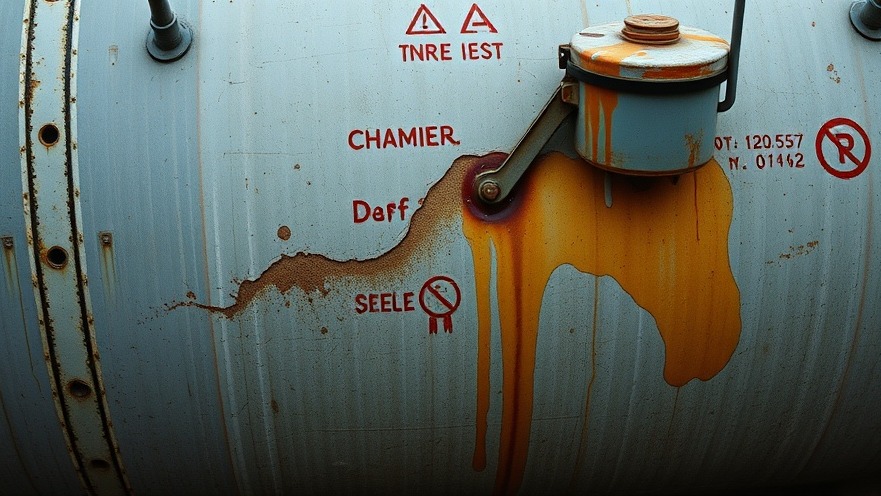 Leaking chemical tank highlights Southern California chemical leak hazards.