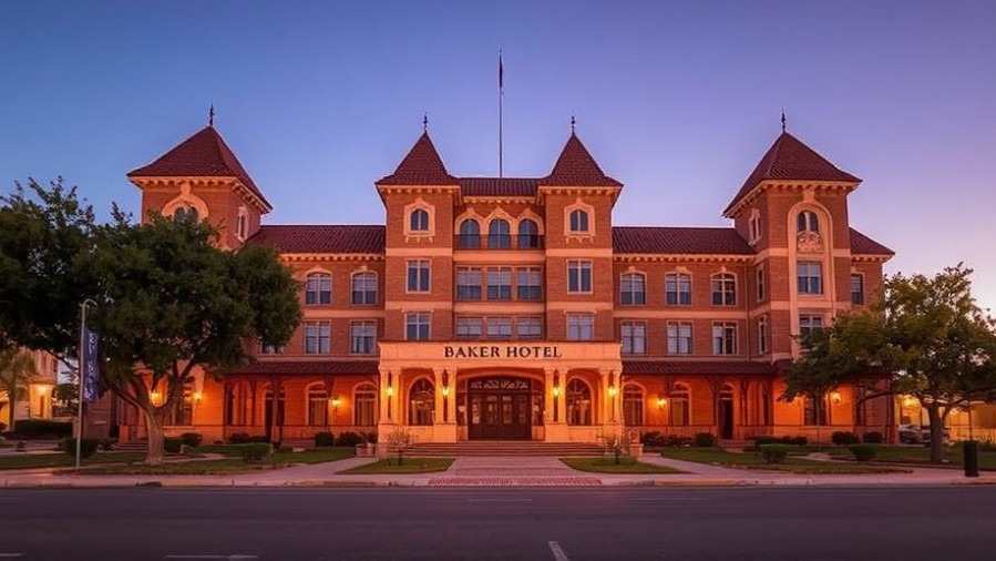 The historic Baker Hotel in Mineral Wells, Texas, symbolizes renewal and elegance.
