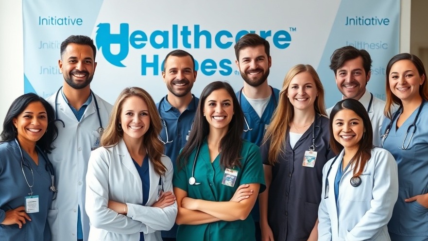 Diverse healthcare professionals celebrate nurse appreciation, supporting Parker McCollum's 'Healthcare Heroes' initiative.