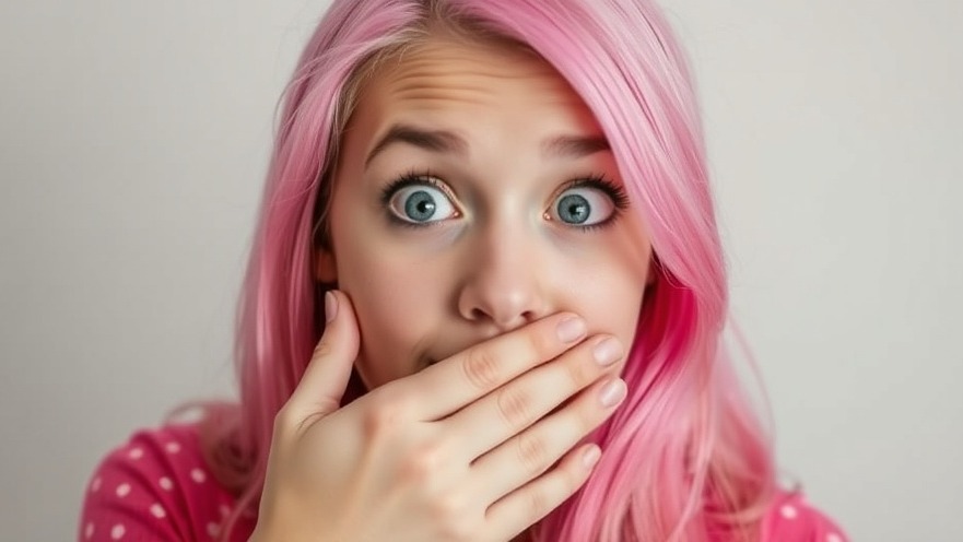 Surprised young woman with pink hair symbolizing employer accountability in workplace discussions.