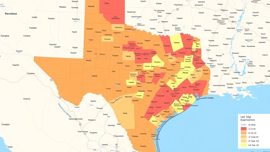 Texas redistricting map highlighting changes for Texas elections 2025