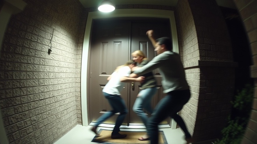 Action scene of dangerous pranks in Seguin neighborhood safety setting.