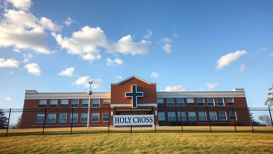 Holy Cross high school showcasing San Antonio school safety with a calm atmosphere.