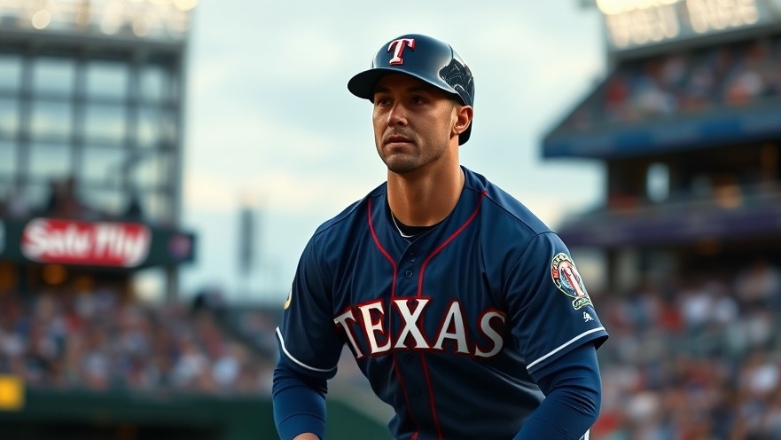 Joc Pederson in action for the Texas Rangers, photorealistic baseball scene.