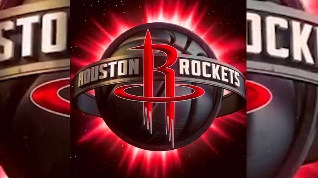 Houston Rockets game graphic with two determined players.