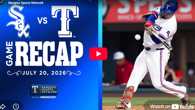 Texas Rangers vs Chicago White Sox game recap action shot.