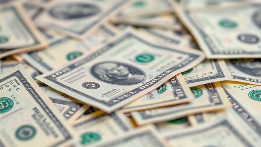 Close-up of US dollar bills, symbolizing investment trends in the cottage cheese market growth.