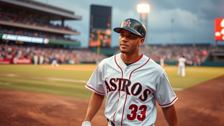 Latino Astros player leaving the field, showcasing team dynamics for Nick Allen trade metrics.
