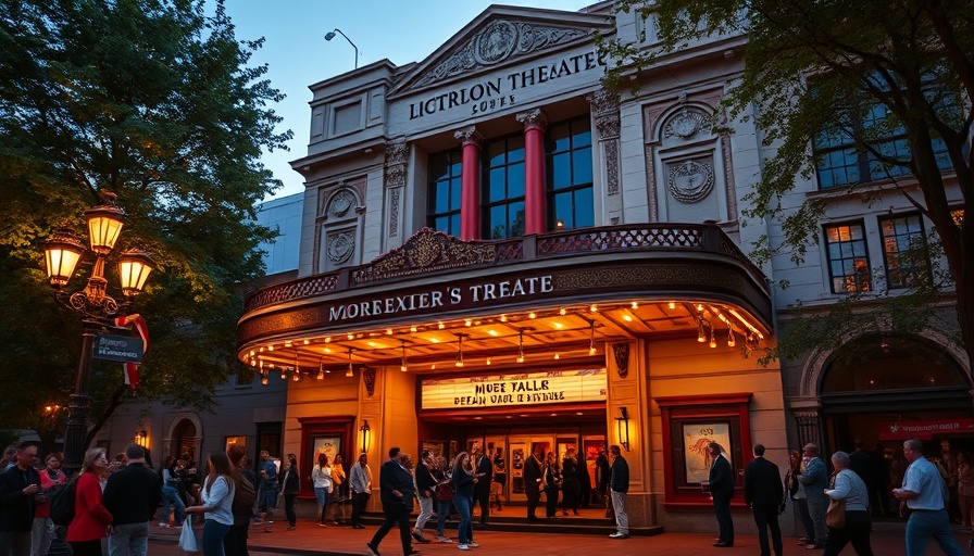 Magik Theatre San Antonio entrance with people for opening night.