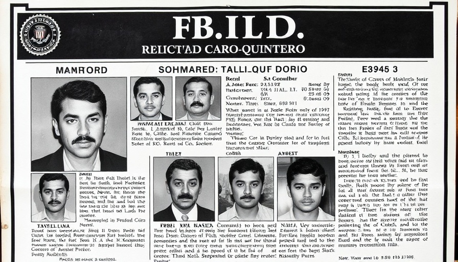 FBI poster featuring Caro Quintero extradition details.