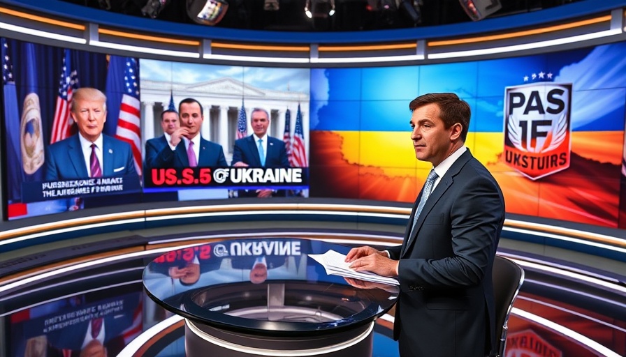 Journalist in studio discussing U.S.-Ukraine relations.