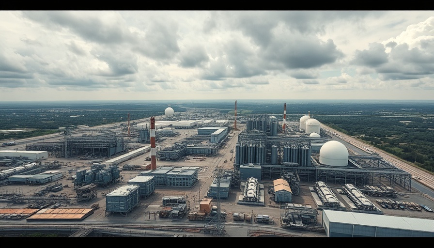Aerial view of Texas industrial complex highlighting economic development.