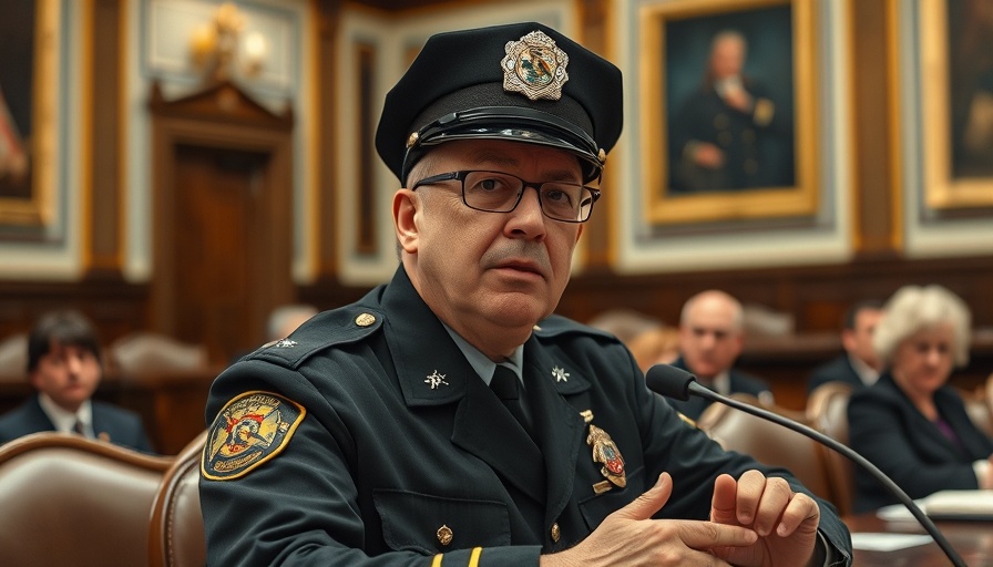 Former fire chief addresses council during meeting in Los Angeles.