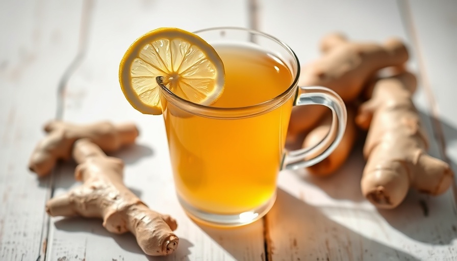 Ginger tea setup highlighting 'Ginger Tea Benefits for Kidney Health' in focus.