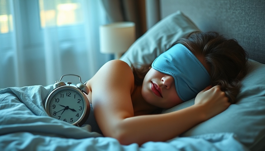 Woman sleeping peacefully with alarm clock, Sleep and Mental Health