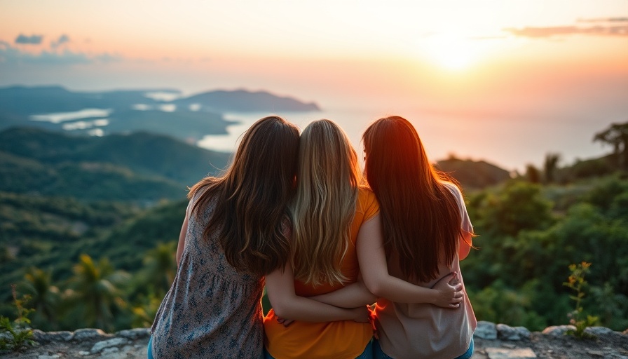 Friends with Health Benefits enjoying a peaceful sunset together.