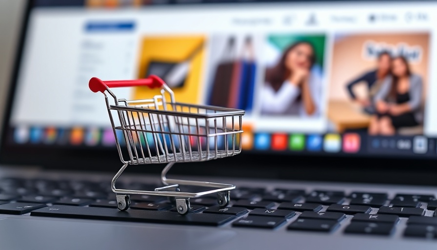 Mini shopping cart on laptop symbolizing Wayfair technology job cuts.