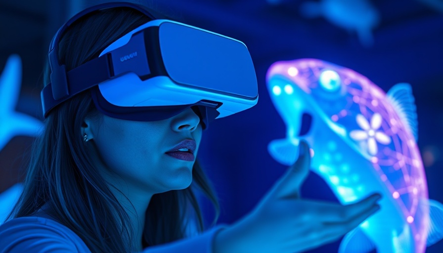 Holographic zoo in Austin: woman interacting with virtual creature.