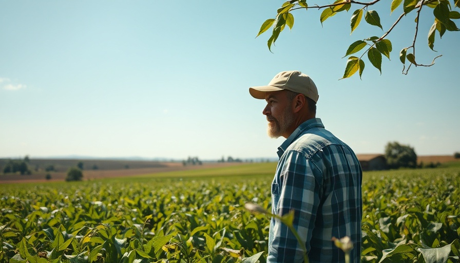 Farmer in field contemplating USDA funding freeze impact.