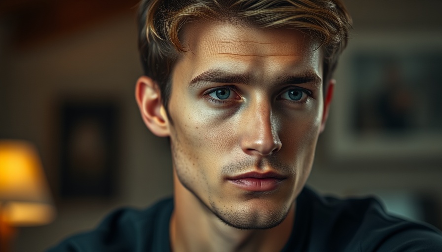 Close-up of thoughtful young man reflecting, veterans fired by Trump administration.