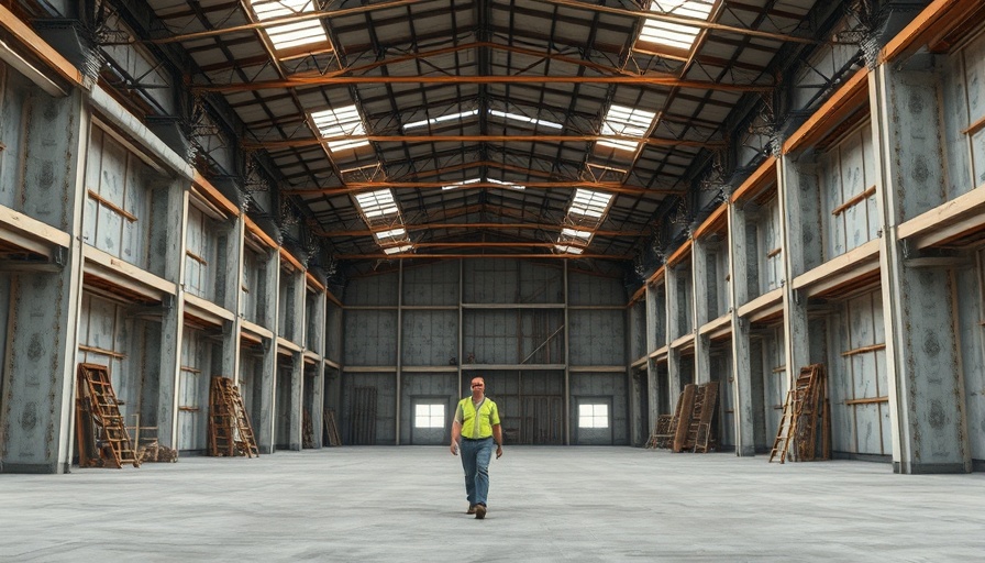 Texas R&D tax credit extension concept in unfinished industrial warehouse.