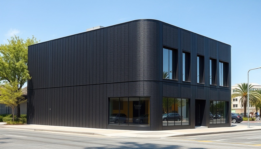 Modern facade of high-end Italian restaurant in Austin