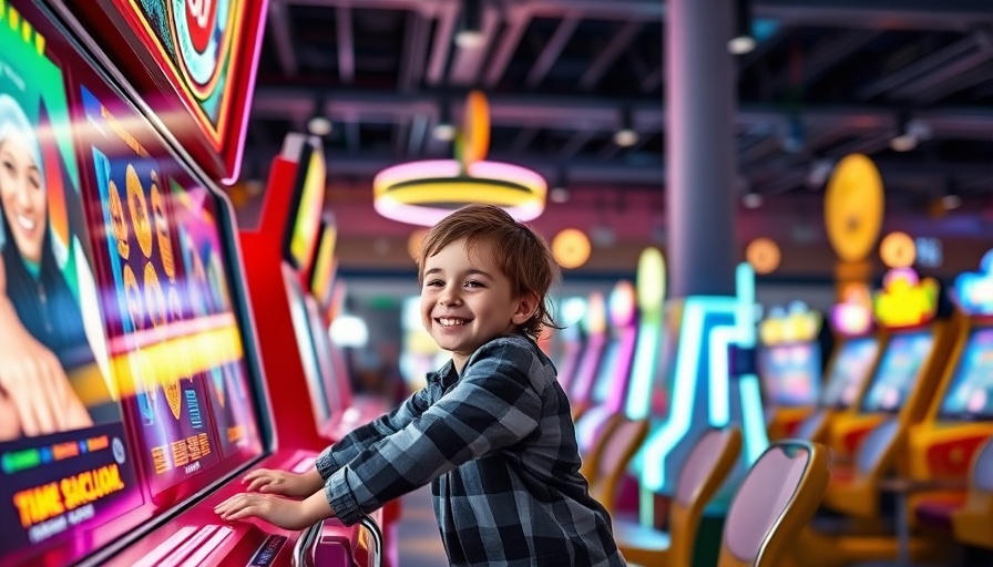 Family having indoor fun in Austin arcade