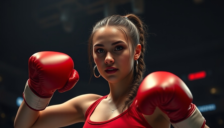 Imane Khelif in Olympic boxing match, showcasing gender policies.