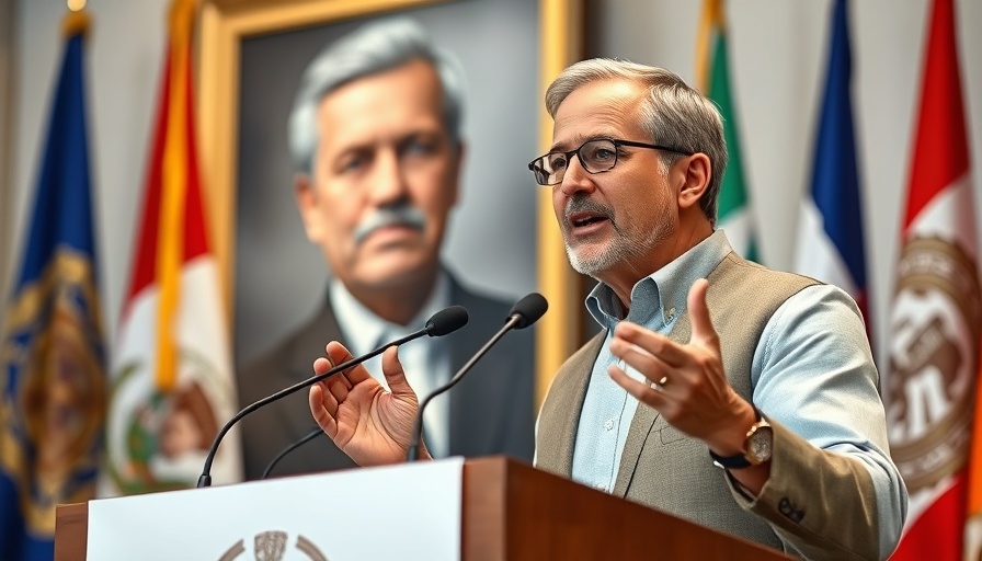 Mature man speaking at podium with portrait backdrop, HHS layoffs RFK Jr. restructuring