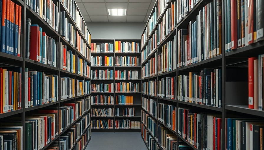 Bookshelves in Fort Bend County library after cyberattack