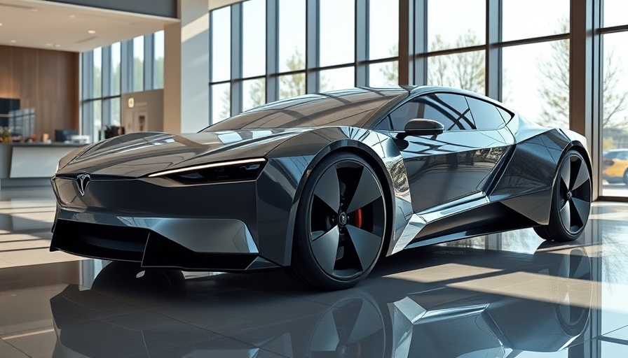 Futuristic Tesla Cybertruck in showroom related to recall news.