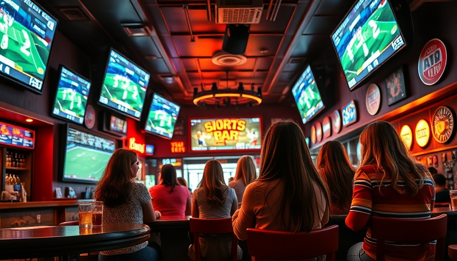 Lively Austin women's sports pub with a group watching a game.