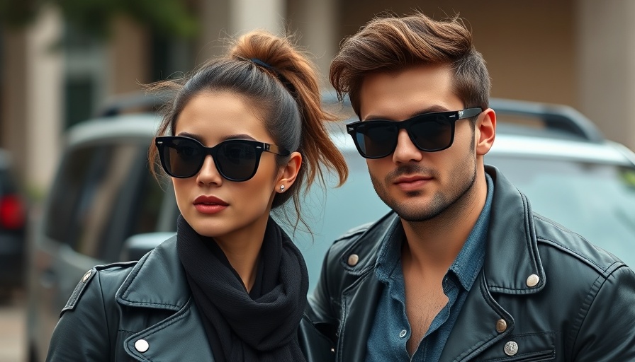 Casual duo with sunglasses standing outside, connection suggested.
